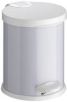 Урна с педалью 16л, пластик белый