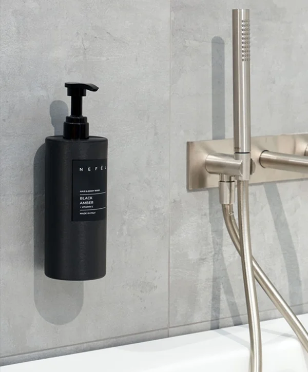 Suport pentru sticle Nefèl Black Amber Gel de duș și pentru păr