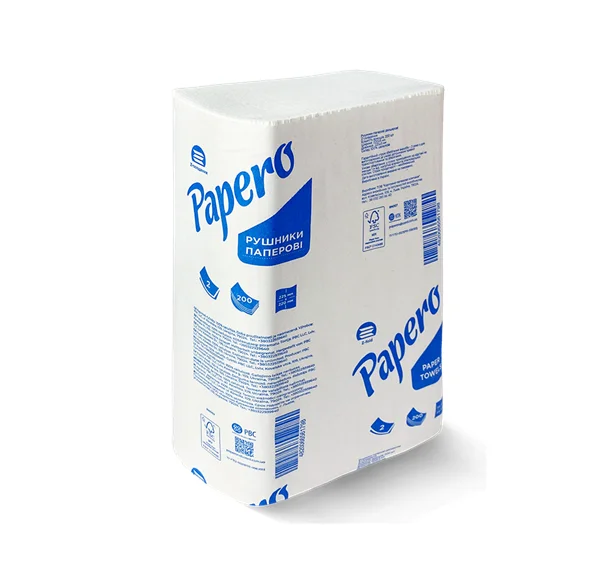 Prosoape de hîrtie în foi, ALB, 2 straturi